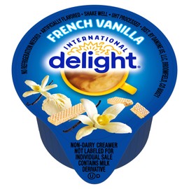 International Delight French Vanilla, Single-Serve Coffee Creamers, Shelf Stable Non-Dairy Flavored Coffee Creamer, 288 Count