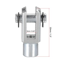 sourcing map Air Cylinder Rod Clevis End 33mm Length M6x1 Female Thread Y Connector 2pcs
