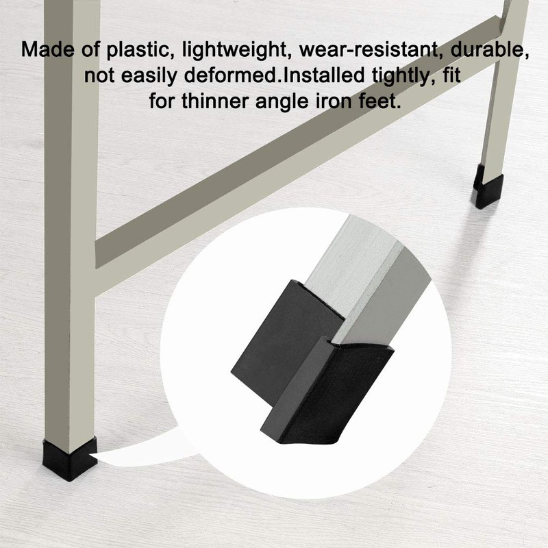 sourcing map 50mm x 50mm Angle Iron Foot Pads L