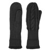 KMystic Plush Lined Cuffed Winter Knit Mittens (Black), One Size