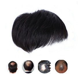 toyofmine Men Wig Hair Replacement Hairpiece for Daily Human Hair Extensions Natural Color Straight Covering hair Loss Hair Man Toupee Hair Wig