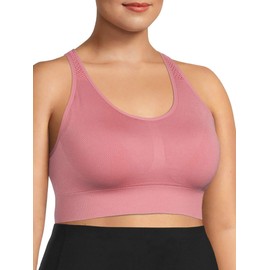 Under Control Plus Size Sports Bras for Women High Support Seamless Racerback Padded White/Black Sports Bra Yoga Workout Bras (as1, Cup_Band, 1x, 42, Dusty Rose)