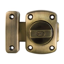 Amig - Zamak Door Bolt | Bolt Mod. 388 | Door Lock in Leather | Gate Lock Bolt Door Slider | Dimensions: 40 x 56 | Compact Screw-On Locking Bolt | Zinc Alloy Material