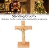 Catholic Cross,Handmade Wooden Catholic Crucifix Standing Table Cross with Removable