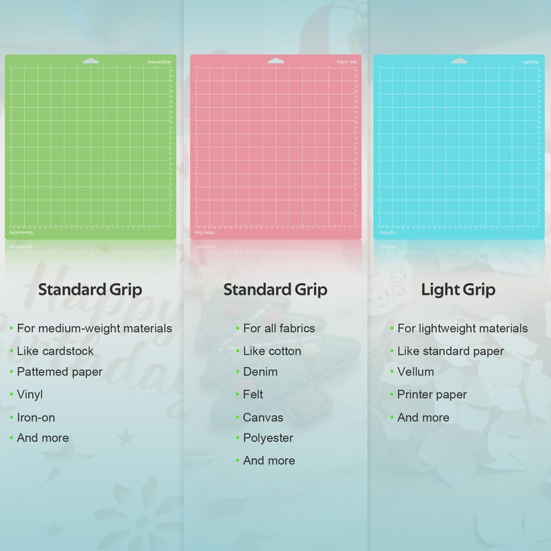TIECHI 12x12 Cutting Mat for Cricut Maker 3/Maker/Explore 3/Air 2/Air/One