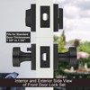 Haidms Black Door Knobs with Deadbolt, Zinc-Alloy Matte Black Front