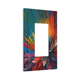 Tewujay Abstract Art Explosion Of Colors Light Switch Covers 1 Gang Single Toggle Wall Plate Decorative Switchcover Electrical Switchplate for Farmhouse Living Decor