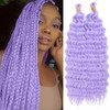Purple Braiding Hair 18 Inch 2 Packs Long Lavender Purple