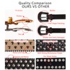 OCTBERSIEG Rhinestones Belt for Men Women, Luxury Western Leather Belts