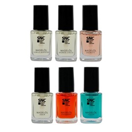 SNC Supra Nail Oil Set 6 x 12 ml - Vitamin E Enriched, Various Fragrances, Moisturising