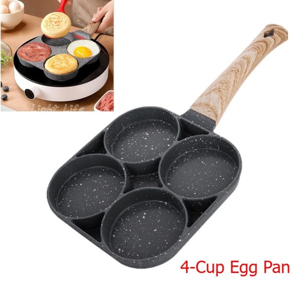 Unbranded 1PC 4-Cup Egg Pan Nonstick for Home Fried Egg