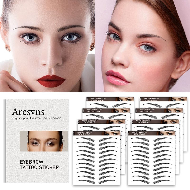 Eyebrow Tattoo 88 Pairs! Newly Improved 4D Tattoo Eyebrow,Popular Black