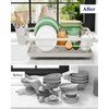 Kitsure Dish Drying Rack - Compact Dish Rack with Utensil