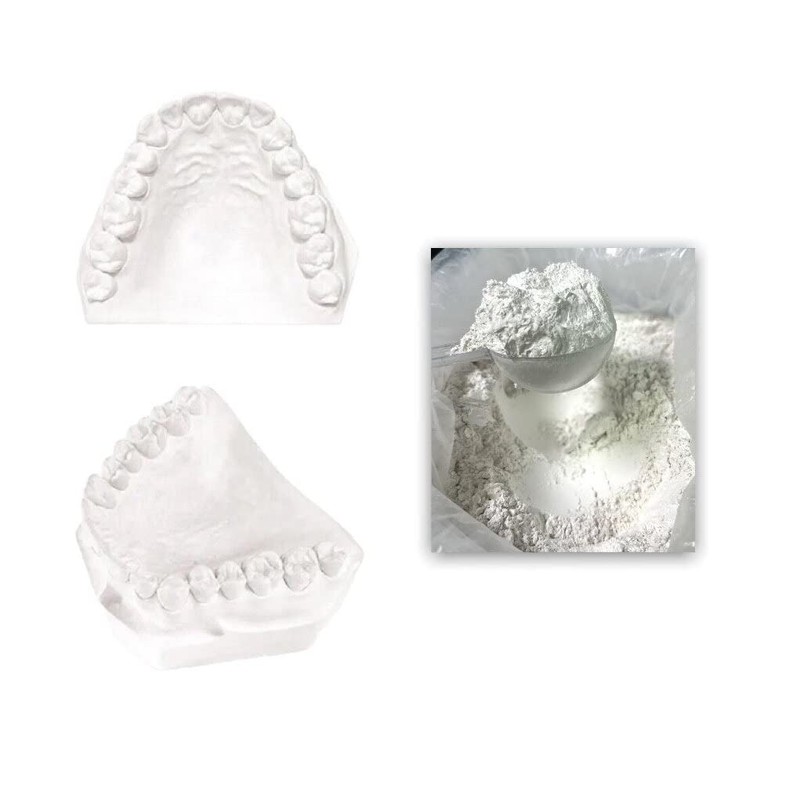 White Dental Lab Plaster with Scoop for Dental Cast Fabrication,