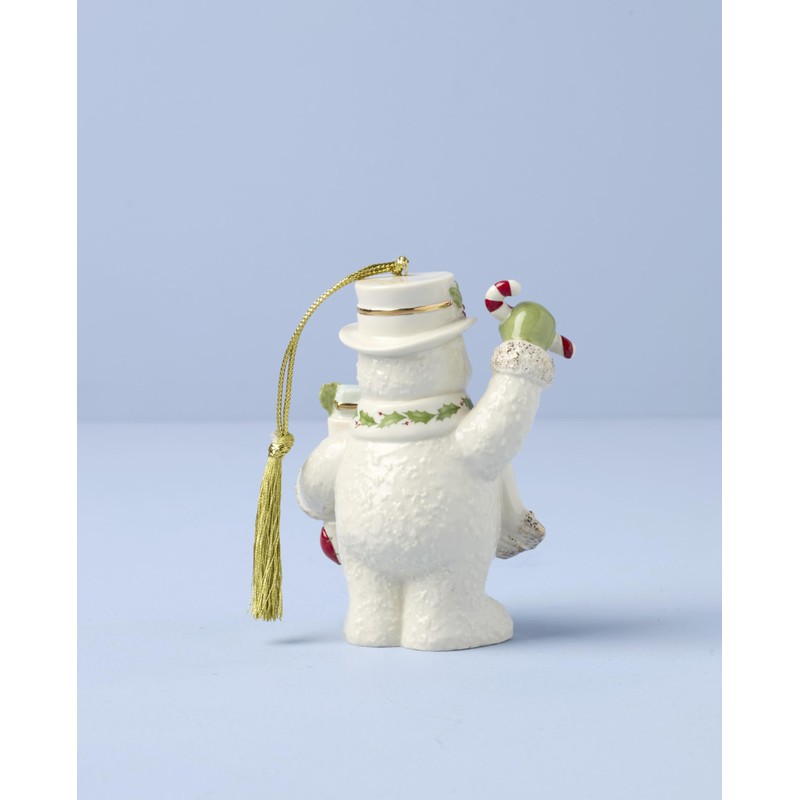 Lenox Ornament, 2025 Snowman with Stocking Christmas Ornament, Made from