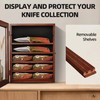 DecoWoodo Knife Display Case for Wall, Lockable Pocket Knife Display