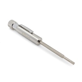 Pocket Screwdriver with Clip and Magnet - Phillips and Slotted-Flat Head - Small Tool with Magnetic Tip (Stainless Steel)