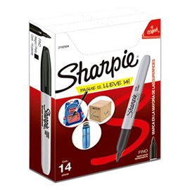 Sharpie Marcadores Permanentes, Punta Fina, Negro, Pague 12 Lleve 14 Piezas, 2102504