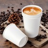 Qunclay 210 Count 12 oz Disposable White Paper Coffee Cups,