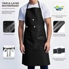 GoldPig 4 Pack Heavy Duty Lightweight Waterproof Rubber Vinyl Aprons,