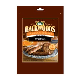 LEM Products Backwoods Reduced Sodium Breakfast Fresh Sausage Seasoning, Ideal for Wild Game and Domestic Meat, Seasons Up to 25 Pounds of Meat, 8 Ounce Packet