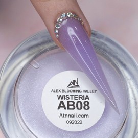 ALEX Blooming Valley Nude Acrylic Powder Set â€“ 18 Colors for Nails | Professional Nude Tones for Nail Art, Dipping, 3D, and Acrylic Application (AB08 - WISTERIA, 2 OZ)
