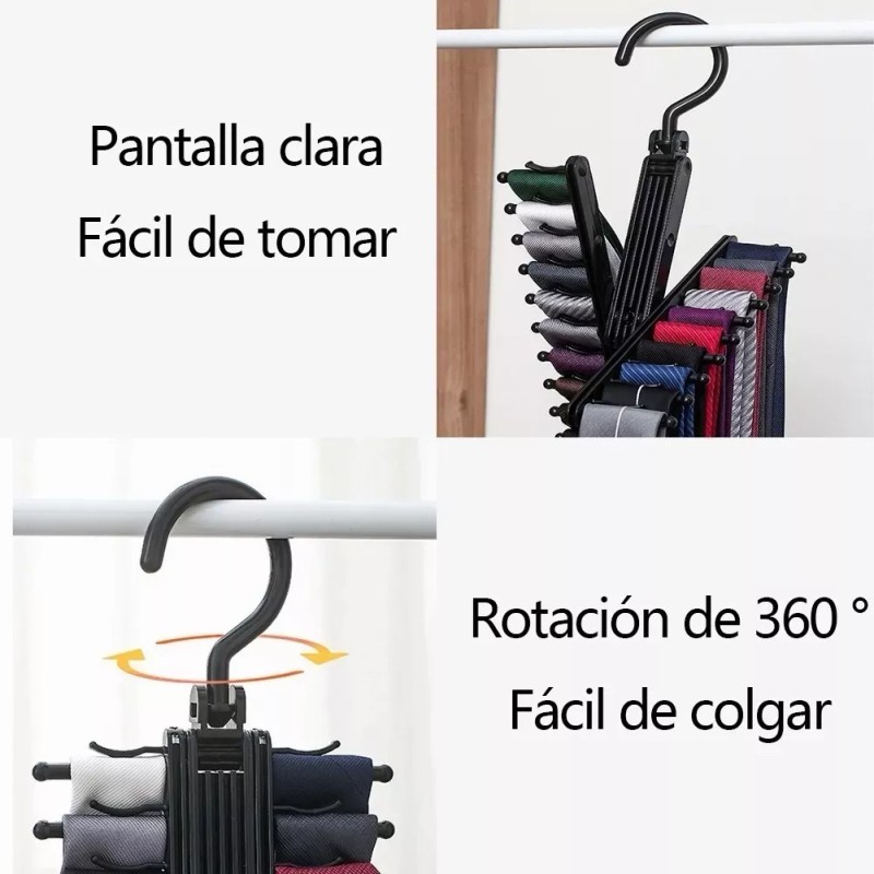Dolores 2 Pcs Gancho Multiusos Colgar Cinturones Bolsa Corbata Ropa