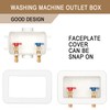 [1 Piece] Lingmfg Washing Machine Outlet Box 1/2 inch Press-Connect