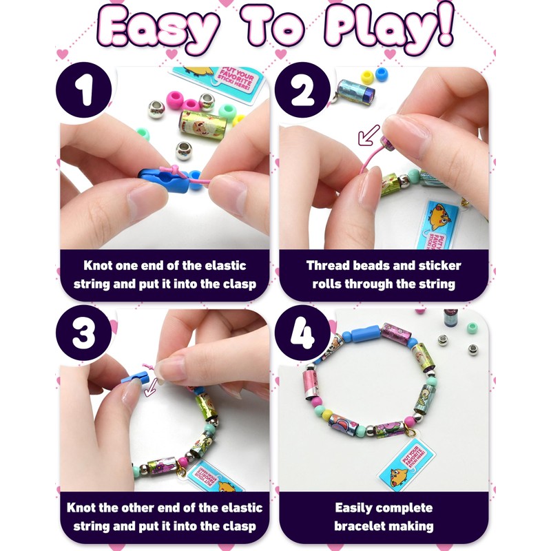 SAYHALO Sticky Rolls Bracelet Making Kit for Kids – 80