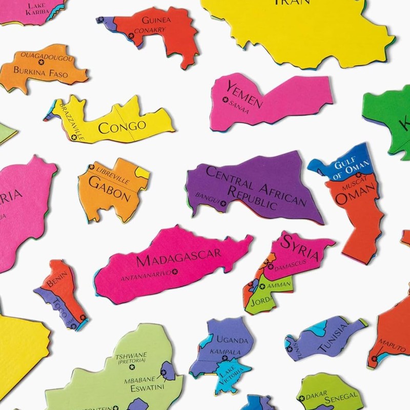 Geotoys GeoPuzzle, Africa and Middle East Shaped Jigsaw Puzzle, 65