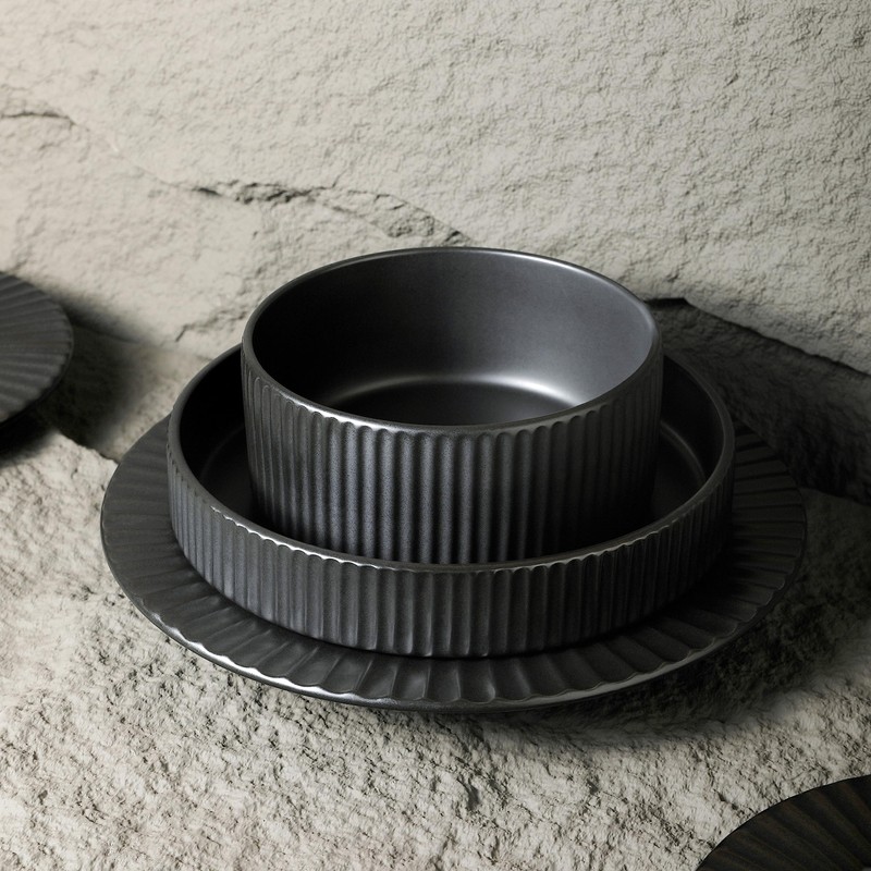 Stone Lain Lusso Stoneware Dinnerware Set, 16-Piece - Service for