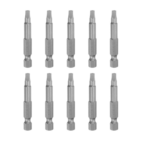 HARFINGTON 10Pcs SQ4 Square Head Screwdriver Bits 1/4 Inch Hex