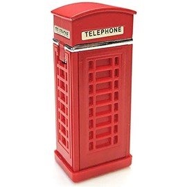Eclipse Collectible Novelty Phone Booth Design Windproof Refillable Lighter, 1394