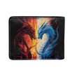 HUIACONG Flame Dragon Wallet for Men Slim Leather Wallets for