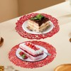 Red Christmas Placemats Set of 12,Joy Merry Christmas Round Placemat