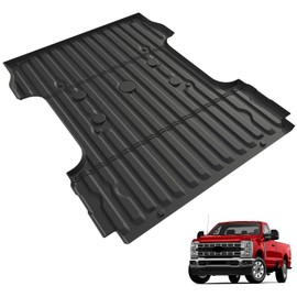 LUMWAY Truck Bed Mat for Ford F250 F350 F450 Super Duty 2017-2026, All Weather Truck Bed Liner for 2026 2025 Ford F-250 F-350 F-450 Accessories, 6.8FT 81.9'' TPE Heavy Duty Cargo Liner Truck Mat