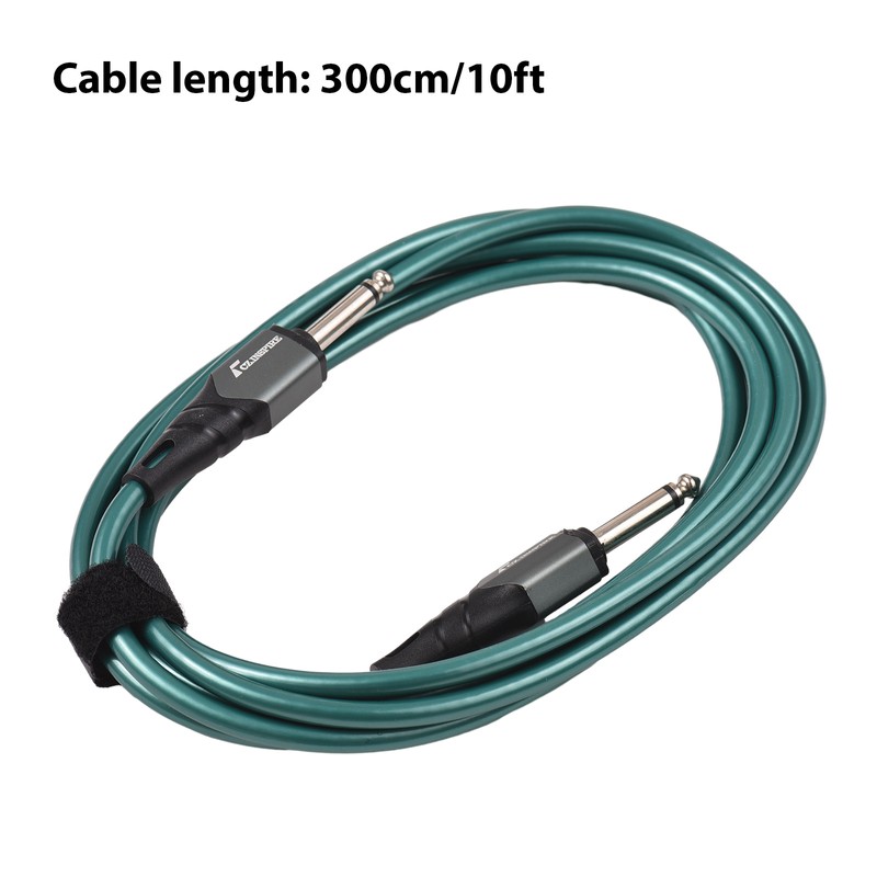 1/4 Inch Audio Instrument Cable 10ft Noise Reduction Dual Straight