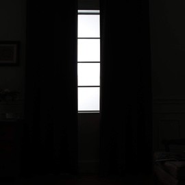 Yakamok - Cortinas opacas moradas para recámara, aislamiento térmico, con ojales en la parte superior para sala de estar, 38 x 54 pulgadas, 2 paneles