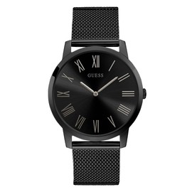 GUESS Factory Black and Silver Analog Watch
