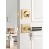 Gold Door Handle 1 Pcs, Privacy Door Levers with Black