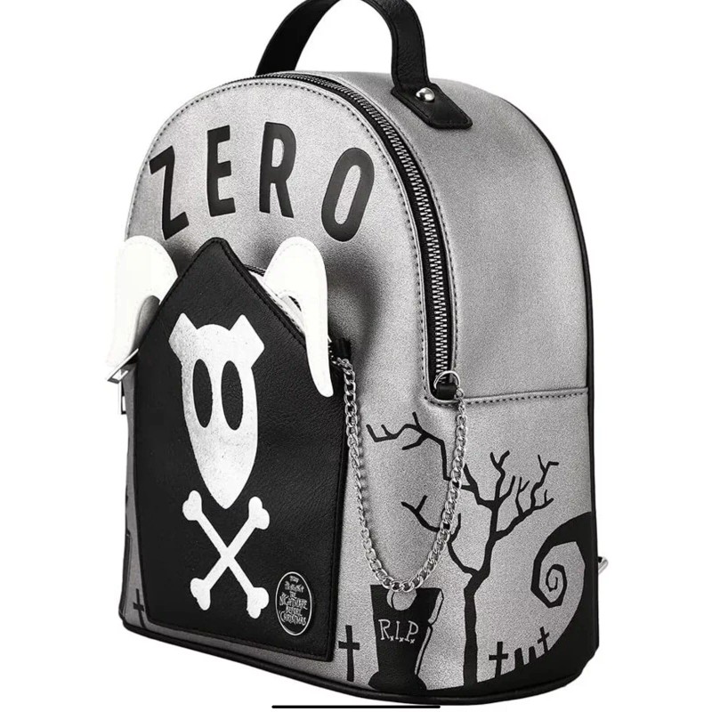 Bioworld NIGHTMARE BEFORE CHRISTMAS ZERO MINI BACKPACK Tombstone & CHANGE