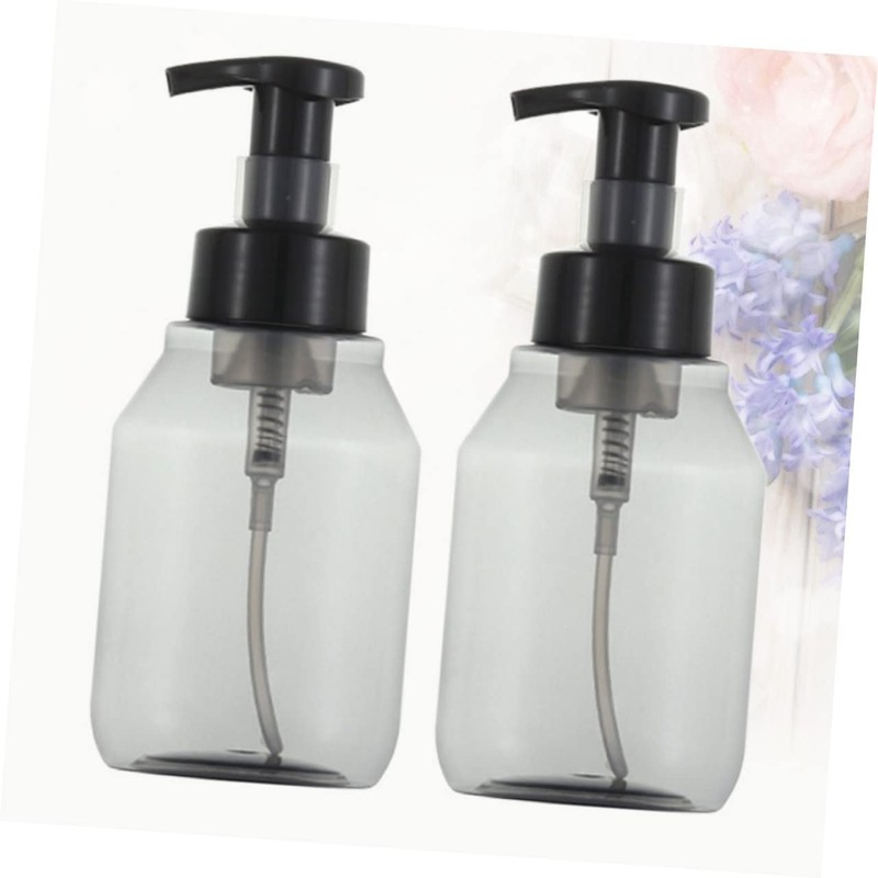 WOONEKY 2pcs Pump Foaming Bottle Reusable Transparent Bubble Maker for