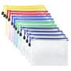 Pack of 12 A4 Document Wallets, Waterproof Document Bag for