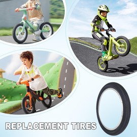 BALINGE 14 x 2.125 Bike tire with Tube 2 Pack 14 Bike tire Kids Bike Folding Replacement Tires Fits Most Kids Bikes,BMX Tires 14 inch,Black/2 Tires 2 Tubes 2 Levers, 14 Inch