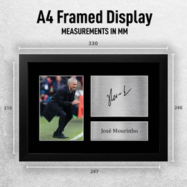 HWC Trading A4 FR Jose Mourinho Spurs Tottenham Gifts Printed Signed Autograph Picture for Fans and Supporters - A4 Framed