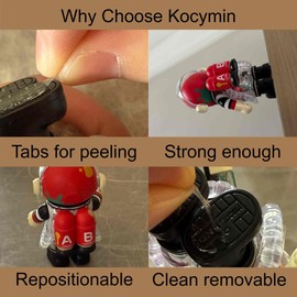 Clear Glue Dots Removable Sticky Tack, Waterproof Poster Putty Double Sided Dots for Party Decoration Picture (100, 0.31'' * 0.51'' Oval)