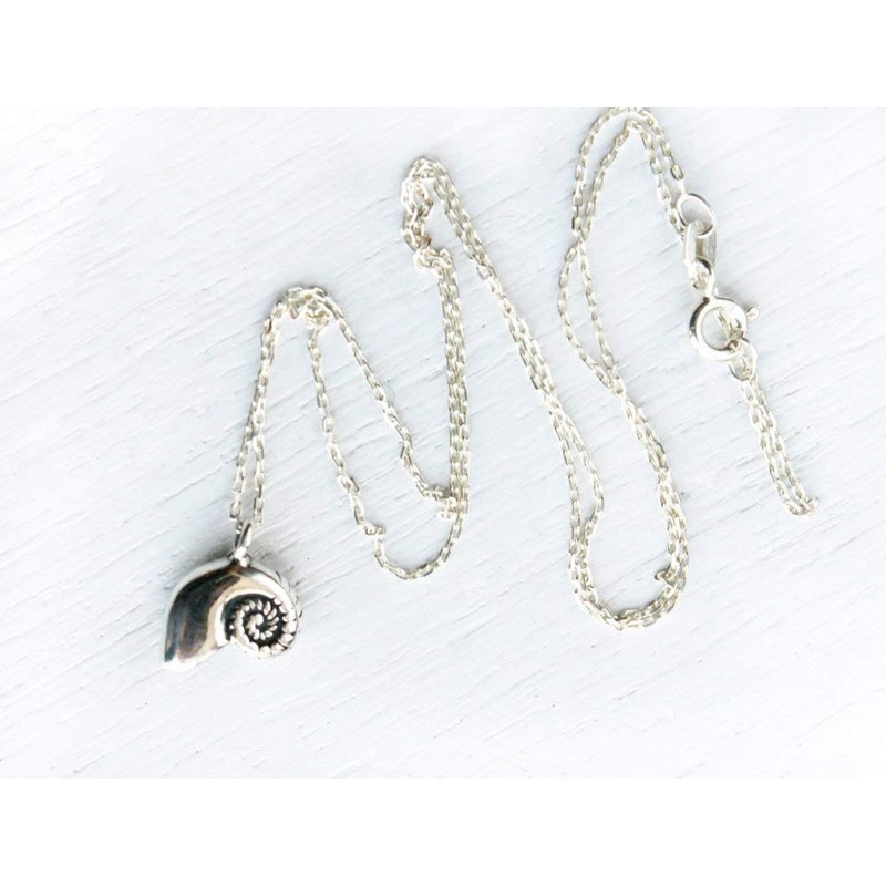 Sterling Silver Nautilus Shell Necklace