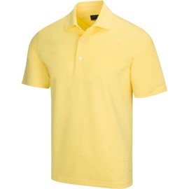 Greg Norman mens Men's Freedom Micro Pique Polo Golf Shirt, Yellow, Large US
