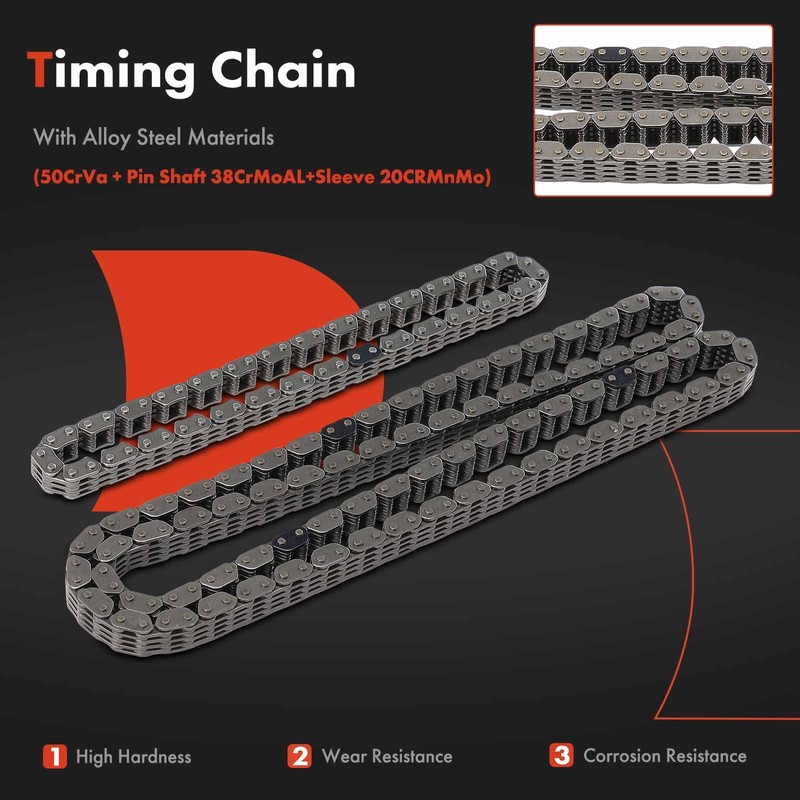 A-Premium 8PCS Engine Timing Chain Kit W/Sprocket & Tensioner &
