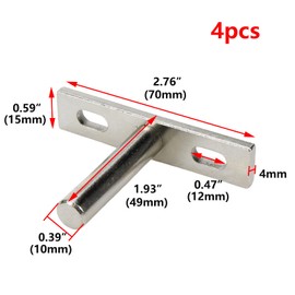 Antrader 4 Piece Floating Shelf Brackets, 2" Concealed Hidden Shelf Supports Decorative Shelf, Package Includes Screws and Wall Plugs (Silver)